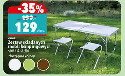 Biedronka Zestaw składanych mebli kempingowych JUMI oferta