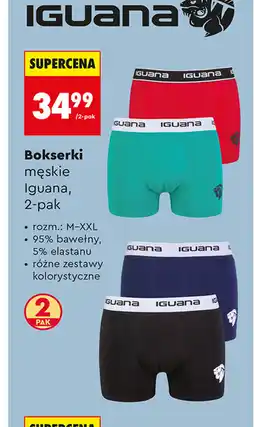 Biedronka Bokserki męskie Iguana, 2-pak oferta