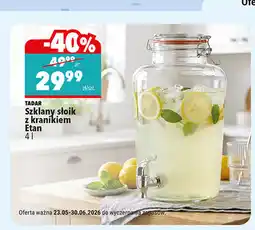 Biedronka TADAR Szklany słoik z kranikiem oferta