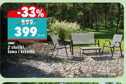Biedronka 2 stoliki, ława i krzesła JUMI oferta