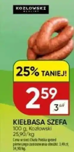 Chata Polska Kiełbasa szefa oferta