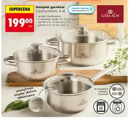Biedronka Komplet garnków z pokrywkami GERLACH 6 el oferta