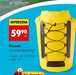 Biedronka Plecak wodoodporny wym.: 60x24,5cm poj oferta