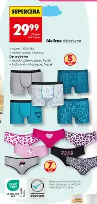 Biedronka Majtki dziewczęce 7-pak rozm. 134-164 oferta