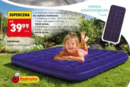 Biedronka Materac nadmuchiwany 1-osobowy 185x79x22cm oferta