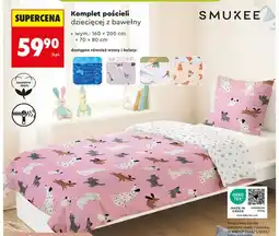 Biedronka Komplet pościeli dziecięcej z bawełny SMUKEE 160x200cm + 70x80cm oferta