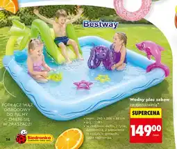 Biedronka Wodny plac zabaw ze zjeżdżalnią Bestway wym. 240x206x86cm poj oferta