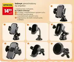 Biedronka Uchwyt samochodowy na smartfon do kratki wentylacyjnej z mechanicznym oporem ruchu oferta