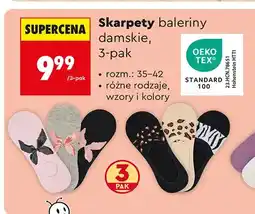Biedronka Skarpety baleriny damskie 3-pak rozm.: 35-42 oferta