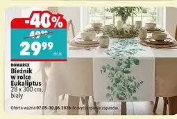 Biedronka Bieżnik w rolce DOMAREX Eukaliptus 28x300cm biały oferta