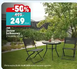 Biedronka Zestaw balkonowy JUMI 2 krzesła stolik oferta