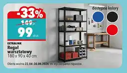 Biedronka Regał warsztatowy EXTRALINK 180x90x40cm oferta