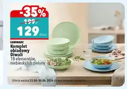 Biedronka Komplet obiadowy LUMINARC Diwali 18 elementów niebieski oferta