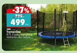 Biedronka Trampolina JUMI 8 FT z siatką zewnętrzną zielona oferta