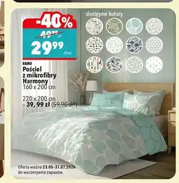 Biedronka Pościel z mikrofibry FARO Harmony 160x200cm oferta