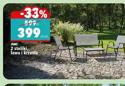 Biedronka Zestaw mebli JUMI 2 stoliki, ława i krzesła oferta