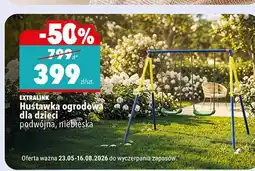 Biedronka Huśtawka ogrodowa dla dzieci EXTRALINK podwójna niebieska oferta