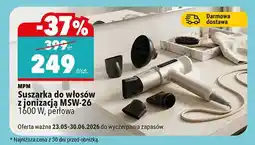 Biedronka Suszarka do włosów z jonizacją MPM MSW-26 1600W perłowa oferta