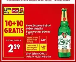 Biedronka Piwo Žatecký Světlý Ležák butelka bezzwrotna, 500 ml oferta