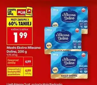 Biedronka Masło Ekstra Mleczna Dolina 200 g oferta