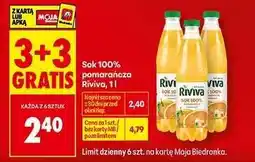 Biedronka Sok 100% pomarańcza Riviva, 1 l oferta