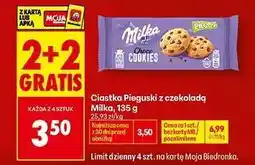 Biedronka Ciastka Pieguski z czekoladą Milka, 135 g oferta