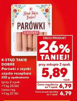 Kaufland Parówki z szynki czysta receptura Stąd Takie Dobre! oferta