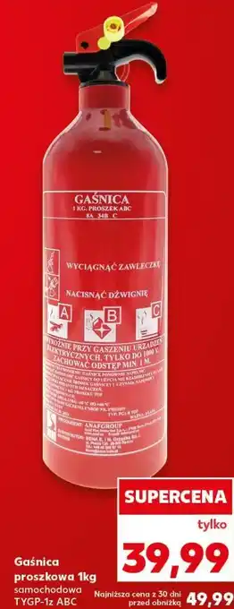 Gaśnica proszkowa 1kg samochodowa TYGP-1z ABC