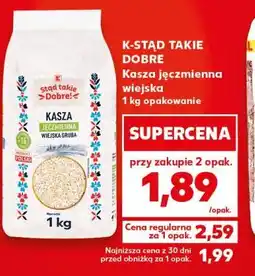 Kaufland Kasza jęczmienna wiejska 1 kg opakowanie oferta