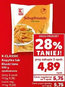Kaufland K-CLASSIC Kopytka lub Kluski lane 500 g opakowanie oferta