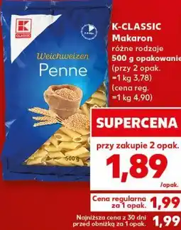 Kaufland Makaron różne rodzaje 500 g opakowanie oferta