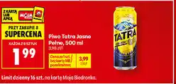 Biedronka Piwo Tatra Jasne Pełne oferta