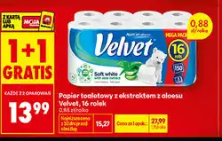 Biedronka Papier toaletowy z ekstraktem z aloesu Velvet, 16 rolek oferta