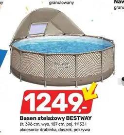 Bricomarche Basen stelażowy BESTWAY śr. 396cm wys. 107cm poj oferta