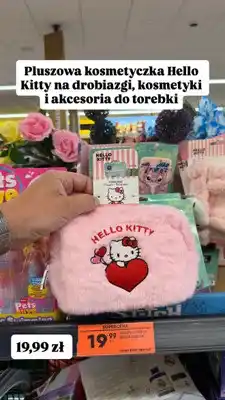 Biedronka Pluszowa kosmetyczka Hello Kitty na drobiazgi, kosmetyki i akcesoria do torebki oferta