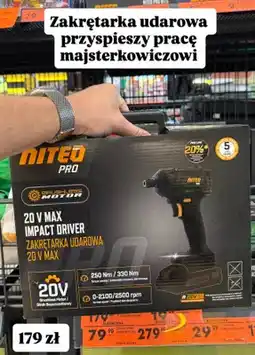 Biedronka Zakrętarka udarowa NITEO PRO 20V MAX oferta