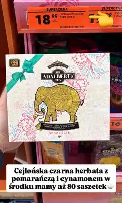 Biedronka Herbata czarna cejlońska premium pomarańcza i cynamon Sir Adalbert's Tea 80-pak oferta