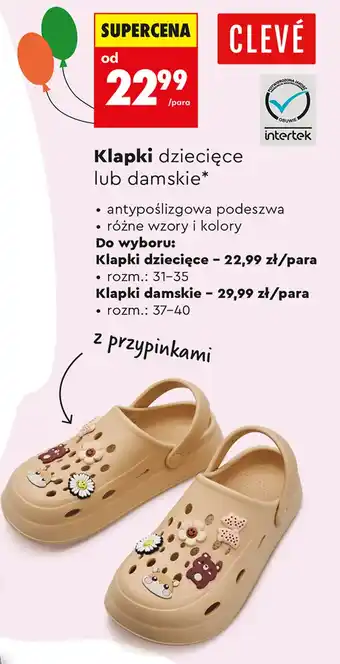 Biedronka Klapki Cleve oferta