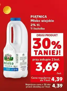 Kaufland Mleko wiejskie PIĄTNICA 2% tł oferta