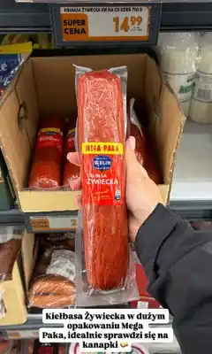 Biedronka Kiełbasa Żywiecka Kraina Wędlin Na co dzień Mega Paka oferta