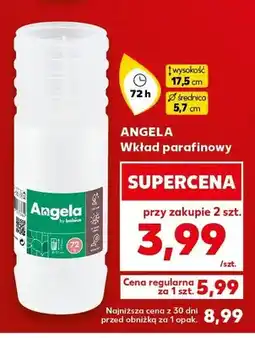 Kaufland Wkład parafinowy ANGELA 72h 17,5x5,7cm oferta