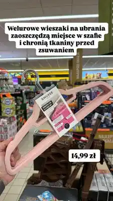 Biedronka Zestaw wieszaków na ubrania welurowe SMUKEE HOME oferta