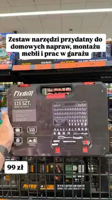 Biedronka Zestaw nasadek Fixdrill 115szt oferta