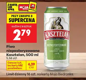 Biedronka Piwo Kasztelan oferta