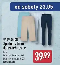 ALDI Spodnie z lnem damskie UP2FASHION oferta