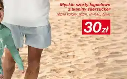 KiK Męskie szorty kąpielowe z tkaniny seersucker oferta