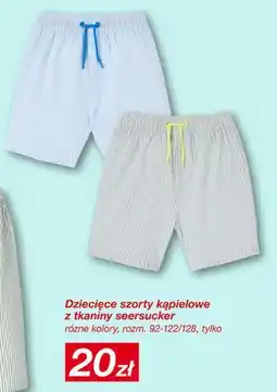 KiK Dziecięce szorty kąpielowe z tkaniny seersucker oferta
