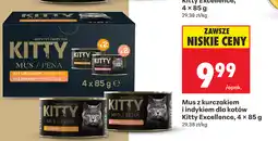 Biedronka Mus z kurczakiem i indykiem dla kotów Kitty Excellence oferta