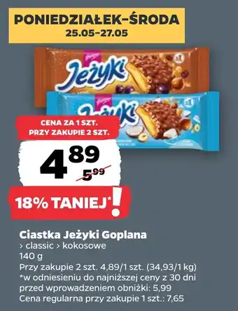 Netto Ciastka Jeżyki Goplana oferta
