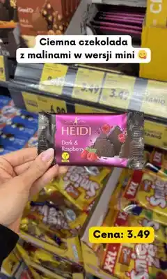 Kaufland Ciemna czekolada z malinami mini HEIDI Dark & Raspberry vegan oferta